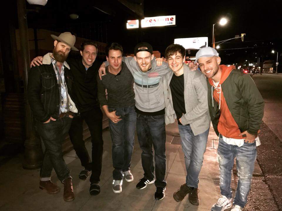 Nate Daniels with cast and crew of Recondition, Devon Coull, Graham Patrick Martin, Brad Carter, Jack Neville